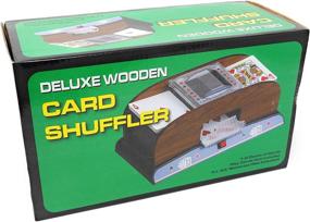 img 4 attached to 🃏 Electric Automatic Wooden Card Shuffler by Tradeopia Corp - Perfect for Bridge Or Poker Sized Playing Cards