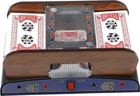 img 2 attached to 🃏 Electric Automatic Wooden Card Shuffler by Tradeopia Corp - Perfect for Bridge Or Poker Sized Playing Cards