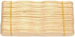 img 3 attached to 🌳 50 Sticks - Wavy 8 Inch Jumbo Wood Fan Handles for Weddings (Natural)