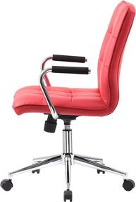 img 1 attached to 💺 Enhance Your Workspace with the Boss Office Products Modern Office Chair: Traditional Style, Red Upholstery and Chrome Arms