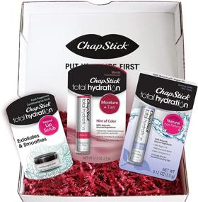 img 4 attached to 💄 ChapStick Total Hydration Beauty Lip Kit, Lip Exfoliator & Moisturizer - 2 Lip Balm Tubes (0.12 Oz) + Conditioning Lip Scrub (0.27 Oz)