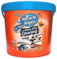 🧼 miraclewipes for heavy duty cleaning - all purpose cleaner for kitchens, bathrooms, countertops, hands, indoors, outdoors - removes grease, grime, crayon, dirt & more - cleaning supplies - 120 count logo