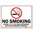 smoking within sign outdoor rust free logo