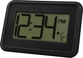 img 3 attached to Black Digital Wall Clock with Temperature & Countdown Timer - La Crosse Technology 513-113