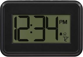 img 4 attached to Black Digital Wall Clock with Temperature & Countdown Timer - La Crosse Technology 513-113