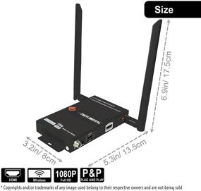 img 3 attached to 📶 J-Tech Digital Wireless HDMI Extender 1080p – Extended Range up to 660 ft, Transmitter & Receiver Kit with Selectable Frequencies, Minimized Interference, and IR Remote Control (4 Sets)