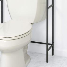img 1 attached to 🏠 Серый дрейфовый/оловянный туалетный стеллаж с 3 полками: Zenna Home над унитазом