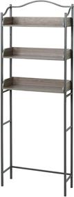 img 4 attached to 🏠 Driftwood Grey/Pewter 3-Tier Bathroom Spacesaver: Zenna Home Over-The-Toilet