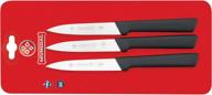 mundial sc0547-4 4-inch paring knife collection, set of 3, black spear point logo