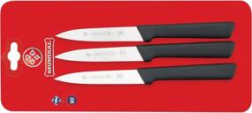 img 1 attached to Mundial SC0547-4 4-Inch Paring Knife Collection, Set of 3, Black Spear Point