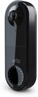 🚪 arlo essential wired видеоколокольчик - hd wifi камера, обзор 180°, ночное видение, двустороннее аудио, легкая установка (требуется существующая проводка дверного звонка), черный - avd1001b логотип