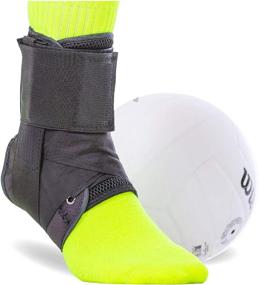 img 4 attached to BraceAbility Volleyball Ankle Brace Stabilizer