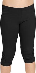 img 4 attached to 👧 Superior Comfort Cotton Leggings in Medium Size - Girls' Clothing