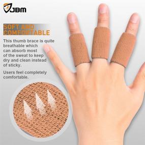 img 2 attached to 🖐️ JBM Adult Finger Brace Splint Sleeve Thumb Support Protector – Soft, Comfortable & Breathable Finger Splints for Sports & Fitness Activities (Brown)