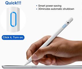 img 3 attached to 🖊️ ORIbox Stylus Pen for iPad, Digital Pencil - Ultra Fine Point, Universal for iPhone/iPad Pro/Mini/Air/Android/Microsoft/Surface and Other Touch Screens - Smooth Precision Capacitive Pen in E-White