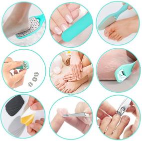 img 3 attached to 👣 Get Soft and Smooth Feet with GREMBEB Pedicure Kit - 8PCS Stainless Steel Foot Callus Remover, Rasp Tool, Shaver, Nail Clipper, and More - For Professional and Home Care