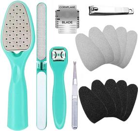 img 4 attached to 👣 Get Soft and Smooth Feet with GREMBEB Pedicure Kit - 8PCS Stainless Steel Foot Callus Remover, Rasp Tool, Shaver, Nail Clipper, and More - For Professional and Home Care