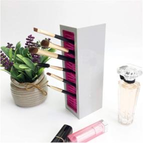 img 1 attached to 💄 SMISOL Vanity Storage: Makeup Brush Holder & Cosmetic Organizer - White 02: Ideal for Drying & Displaying