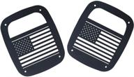 🚙 enhance your wrangler's style with yzona metal rear tail light covers - us flag logo | for 87-06 jeep wrangler tj yj tail light accessories logo