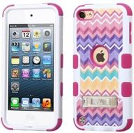 📱 wydan совместимый чехол для ipod touch 7-го, 6-го и 5-го поколения - tuff chevron чехол с кикстендом, ударопрочный гибридный желатиновый чехол для apple логотип