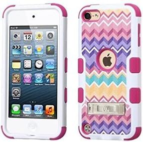 img 3 attached to 📱 Wydan Совместимый чехол для iPod Touch 7-го, 6-го и 5-го поколения - TUFF Chevron чехол с кикстендом, ударопрочный гибридный желатиновый чехол для Apple