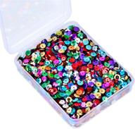 🎨 whaline 20,000 pcs bulk loose sequins round cup sequins iridescent spangles flat beads with storage box for crafts, sewing, slime, wedding, christmas diy arts crafts, 80 grams, 6 mm" - bulk 20,000 pcs whaline loose sequins for crafts, sewing, slime, wedding, christmas diy arts and crafts with storage box - iridescent spangles, flat beads, 80 grams, 6 mm logo