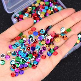 img 1 attached to 🎨 Whaline 20,000 Pcs Bulk Loose Sequins Round Cup Sequins Iridescent Spangles Flat Beads with Storage Box for Crafts, Sewing, Slime, Wedding, Christmas DIY Arts Crafts, 80 Grams, 6 mm" - Bulk 20,000 Pcs Whaline Loose Sequins for Crafts, Sewing, Slime, Wedding, Christmas DIY Arts and Crafts with Storage Box - Iridescent Spangles, Flat Beads, 80 Grams, 6 mm