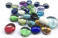 🔮 liying shop glass gem stone, 2 lbs flat marbles pebbles for vase fillers, table scatter, aquarium fish tank, party decoration, crystal rocks - multi-color, approx 180 pieces logo