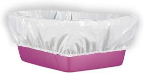 img 3 attached to Alfapet Kitty Cat Pan Disposable Elastic Liners- 10-Pack 🐱 for Large Litter Boxes with Sta-Put Technology and Quick Waste Cleaners