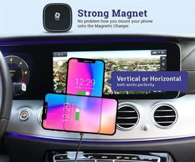 img 2 attached to 🔌 VaLTec Wireless Charger – Premium Fast-Charging Magnetic Car Mount with Phone Holder for Samsung/iPhone/QI-Enabled Devices