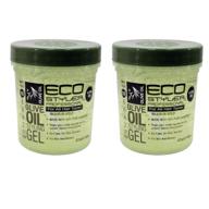 эко гель для укладки волос с 🌿 оливковым маслом - 16 унций (2 упаковки) логотип