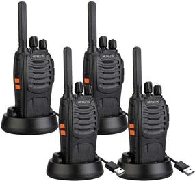 img 4 attached to Retevis H-777 Long Range 2 Way Radio Walkie Talkies, Rechargeable USB, License-Free, LED Flashlight, Emergency Alarm - 4 Pack