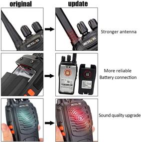 img 3 attached to Retevis H-777 Long Range 2 Way Radio Walkie Talkies, Rechargeable USB, License-Free, LED Flashlight, Emergency Alarm - 4 Pack