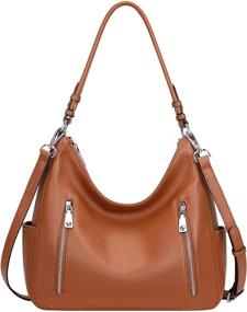 img 4 attached to OVER EARTH Genuine Leather Purses and Handbags: Stylish Hobo Shoulder Bag for Women – Crossbody Bags Medium