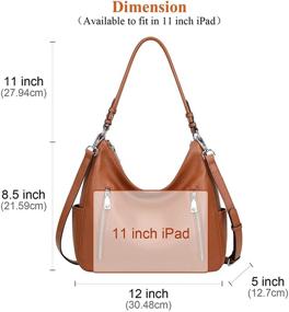 img 1 attached to OVER EARTH Genuine Leather Purses and Handbags: Stylish Hobo Shoulder Bag for Women – Crossbody Bags Medium