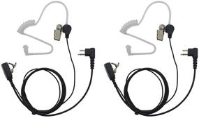 img 4 attached to 🎧 GoodQbuy 2 Pin PTT Mic Covert Acoustic Tube Earpiece Headset for Motorola Two-Way Radio RMM2050 GP300 CP200 PR400 CLS1110 (Pack of 2)