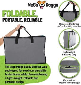 img 1 attached to 🐶 WeGo Doggo Buddy Booster Dog Car Seat - Suitable for Small & Medium Dogs - Dog Booster Seat with Cozy Bed & Ample Storage - Enhance Safety during Car Rides with Headrest Leash Tether - Each Pet Car Seat Purchase Donates 40 Shelter Meals