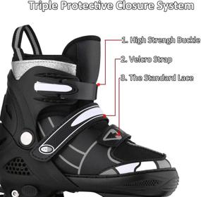 img 2 attached to 🛼 Weskate Adjustable Inline Skates for Kids and Adults - Light Up Wheels for Girls, Boys, and Women - Beginner Blades Roller Skates for Outdoor and Indoor Activities