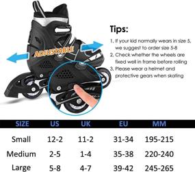 img 3 attached to 🛼 Weskate Adjustable Inline Skates for Kids and Adults - Light Up Wheels for Girls, Boys, and Women - Beginner Blades Roller Skates for Outdoor and Indoor Activities