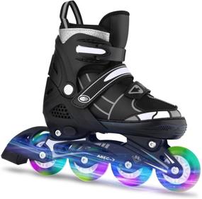 img 4 attached to 🛼 Weskate Adjustable Inline Skates for Kids and Adults - Light Up Wheels for Girls, Boys, and Women - Beginner Blades Roller Skates for Outdoor and Indoor Activities