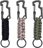 🔑 multi-functional paracord survival keychain lanyard with carabiner, bottle opener, screw wrench - ideal for outdoor camping and hiking логотип