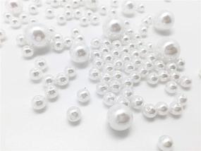 img 2 attached to Lolasaturdays Pearls: Assorted White Loose Beads Vase Filler - 1 Pound Pack