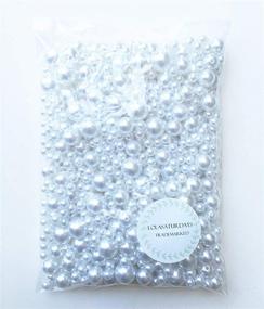 img 1 attached to Lolasaturdays Pearls: Assorted White Loose Beads Vase Filler - 1 Pound Pack