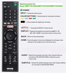 img 2 attached to RMT TX100U Remote Replacement Sony TV Remote Netflix