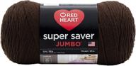 🧶 red heart super saver jumbo yarn, coffee: the perfect blend for knitting & crochet projects logo