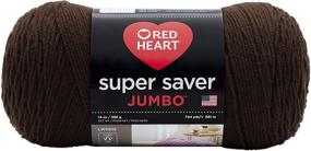 img 4 attached to 🧶 Кофейная пряжа RED HEART Super Saver Jumbo: идеальное сочетание для вязания и вязания крючком