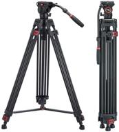 📷 avella vh501 72-inch video tripod: professional heavy duty aluminum tripod with fluid drag pan tilt head – ideal for canon nikon sony olympus panasonic dslr camcorders logo