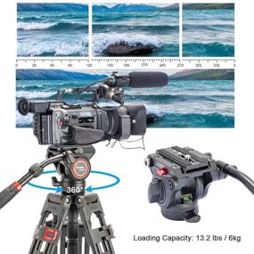 img 2 attached to 📷 Avella VH501 72-inch Video Tripod: Professional Heavy Duty Aluminum Tripod with Fluid Drag Pan Tilt Head – Ideal for Canon Nikon Sony Olympus Panasonic DSLR Camcorders