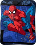 marvel spiderman burst plush throw logo