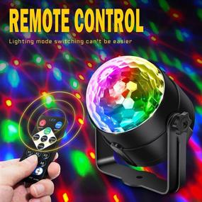 img 1 attached to 🎉 Apeocose 2-Pack Disco Ball Party Lights with Wireless Remote: Vibrant RGB Rotating DJ Strobes, Perfect for Christmas, New Year's Eve, Dance Parties, and Kids Birthday Celebrations!